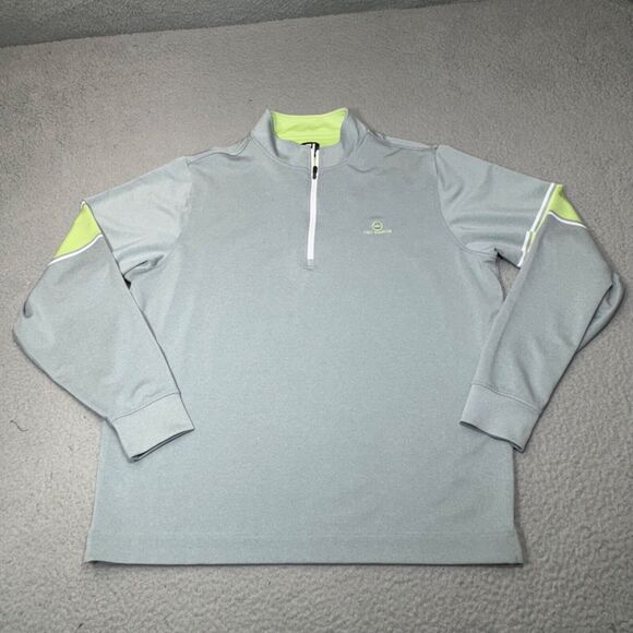 Footjoy Sweater Men Extra Large Gray Perform Zip Mid Layer French Terry Golf - Picture 2 of 16